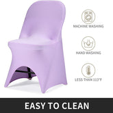 Lofaris Lavender Open Back Stretch Spandex Folding Chair Cover